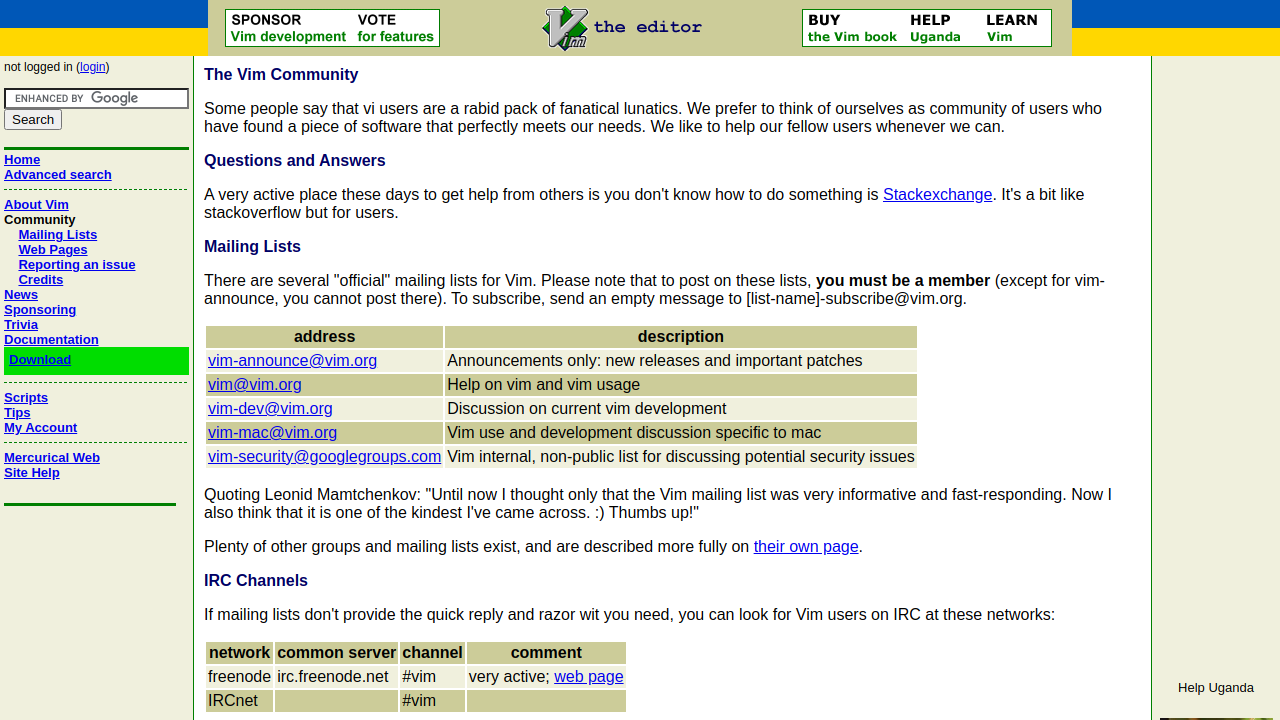 website screenshot